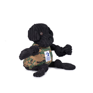 HuggleCause™, Warrior Canine Connection, Black Lab Luke Knottie® Plush Dog Toy, Large