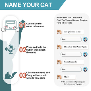 Percy 2.0 Golden British Short Hair Cat- Breathing Heartbeat Pur,Voice Robonic Cat