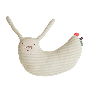 Rabbit Peter Cushion - Minty / White Kids Pillows - Plushie Depot