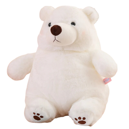 Chubby Polar Bear Plushie Stuffed Animals - Plushie Depot