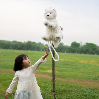 Westie Dog Backpack – Plush Bag for Girls & Puppy Lovers