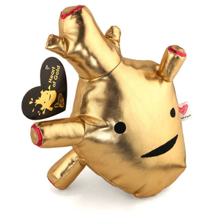 I Heart Guts - Heart of Gold Plush - Metallic Vinyl Plush - Plushie Depot