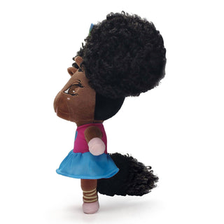 Bettina the Ballerina Unicorn Doll with Afro Puffs in Fuchsia and Blue - 12 inch