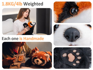 Breathing Red Panda Plush – Lifelike Calming Toy Gift for Relax