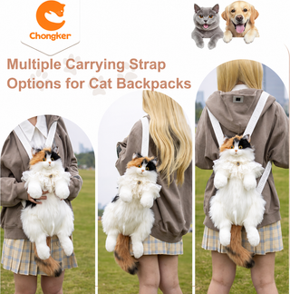 Chongker Cat Backpacks Plushie-Wearable Fashion Companion Cats