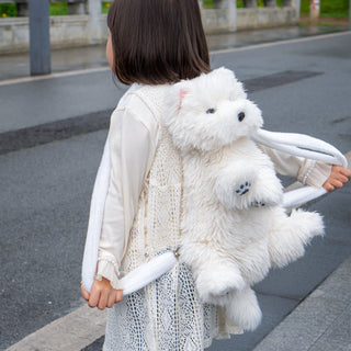Westie Dog Backpack – Plush Bag for Girls & Puppy Lovers