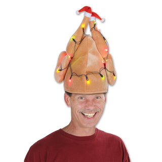 Plush Light-Up Christmas Turkey Hat | Plushie Depot