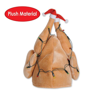 Plush Light-Up Christmas Turkey Hat | Plushie Depot