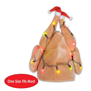 Plush Light-Up Christmas Turkey Hat | Plushie Depot