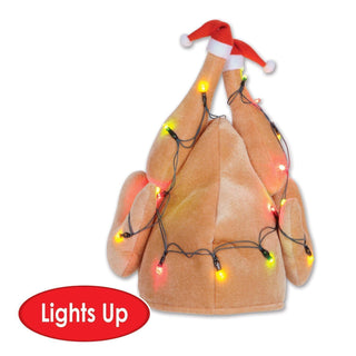 Plush Light-Up Christmas Turkey Hat