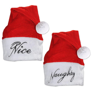 Christmas Plush Naughty/Nice Santa Hat