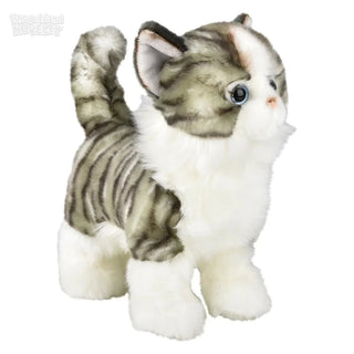 12" Heirloom Standing Tabby Cat Plush - Plushie Depot