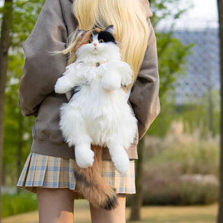 Creative Cat Backpacks Wearable Fashion Companion Cats Dark Calico Backpack