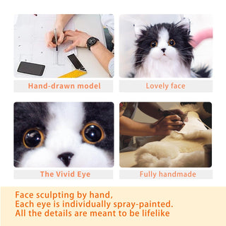 Tuxedo Weighted Plush – Realistic Companion Cat for Adults