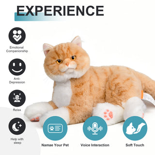 Percy Robot Cat - Interactive Emotional Support Pet Weighted Ginger Percy 1.1