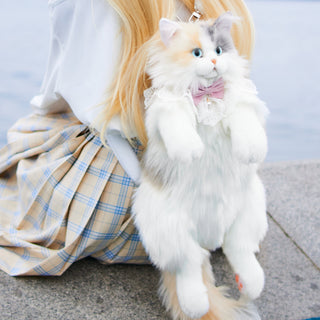 Fairy Light Calico Cat Backpack –Handmade Glowing Plush Gift