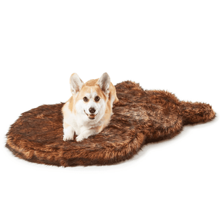 PupRug by Paw.com™ Faux Fur Orthopedic Dog Bed - Curve Brown