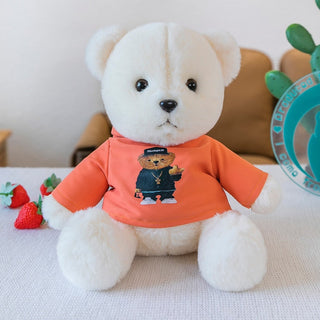 Whimsi The Sweatshirt Teddy Bear 8" Orange Plushie Depot