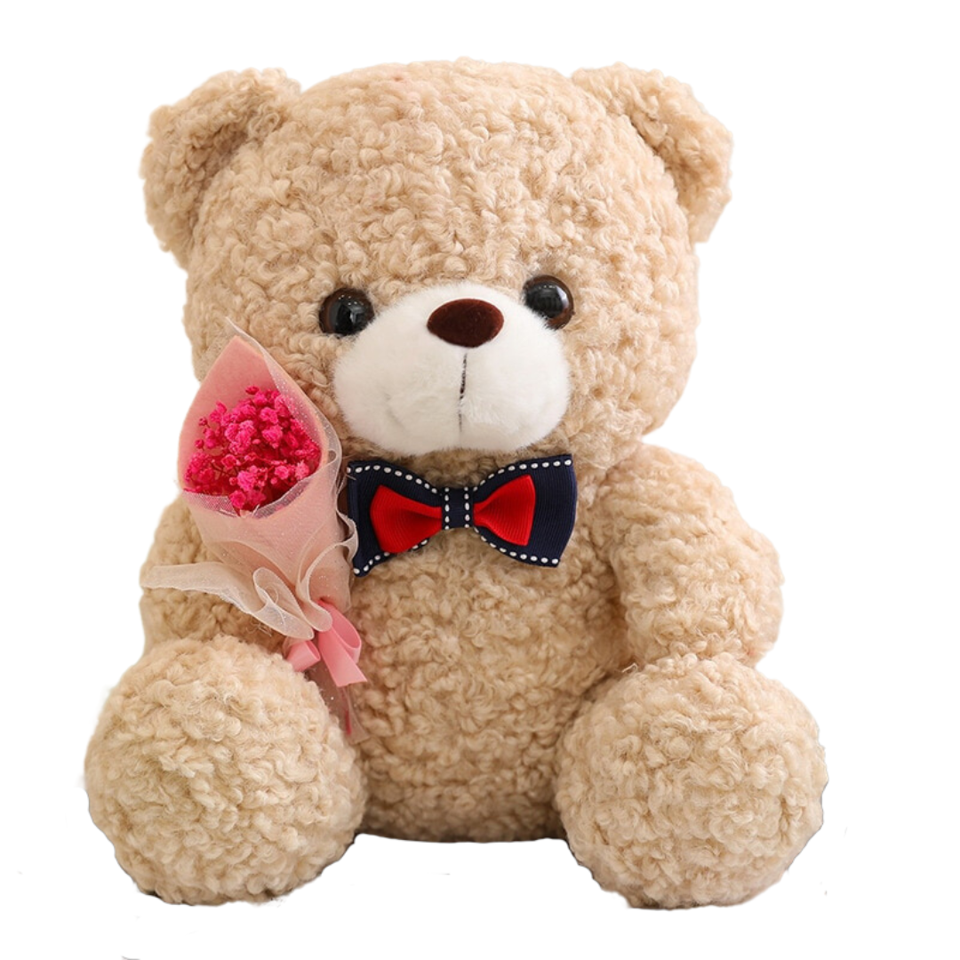 Rosebud Teddy Bear Stuffed Animals - Plushie Depot