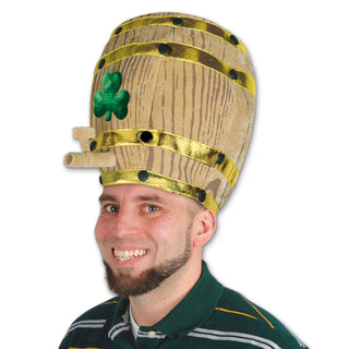 St. Patrick's Day Plush Shamrock Beer Barrel Hat