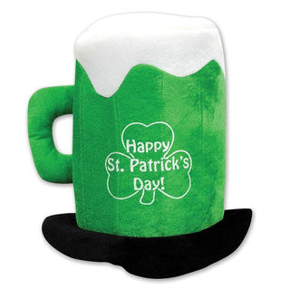 Plush St Patrick's Day Beer Mug Hat