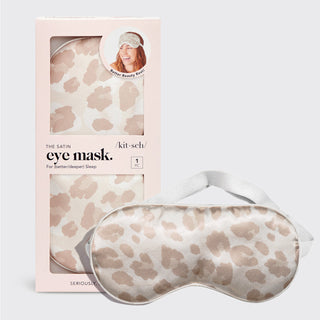Satin Sleep Eye Mask in Leopard Plushie Depot