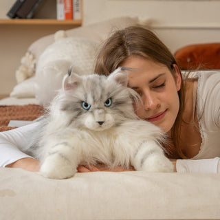 Creative Cat Backpacks-Wearable Fashion Companion Cats Silver Maine Coon Backpack