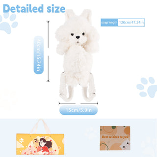 Poodle Dog Backpack – Plush Puppy Bag for Daily Use