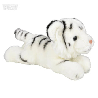 9.5" Heirloom Laying White Tiger Plush - Plushie Depot