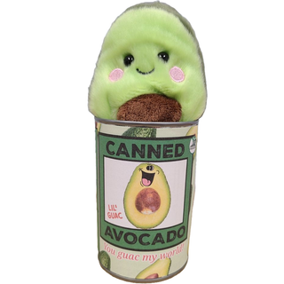 Canned Gifts - Lil' Guac the Canned Avocado - Eco-Friendly Plush w/Jokes - Plushie Depot