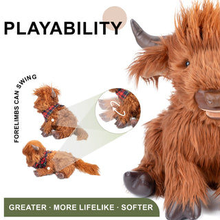 Highland Cow Plush – Weighted Toy for Kids & Adults