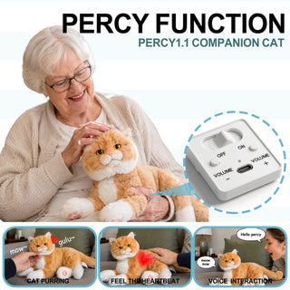 Percy Robot Cat - Interactive Emotional Support Pet Weighted