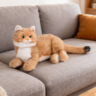 Percy 2.0 Golden British Short Hair Cat- Breathing Heartbeat Pur,Voice Robonic Cat
