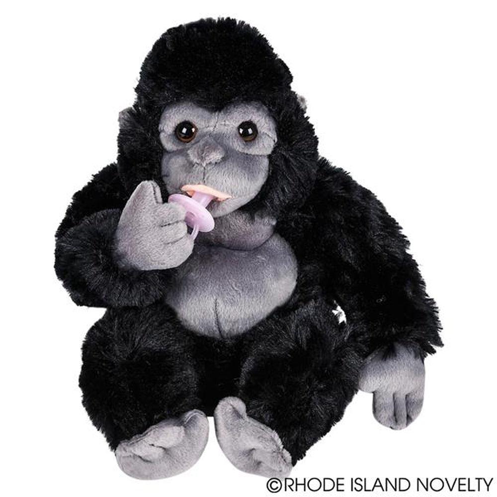 8" Animal Den Baby Gorilla W/Pacifier Plush Plush - Plushie Depot