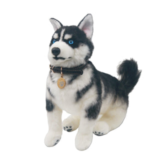 Husky Plush – Realistic Dog Toy Gift for Pet Lovers