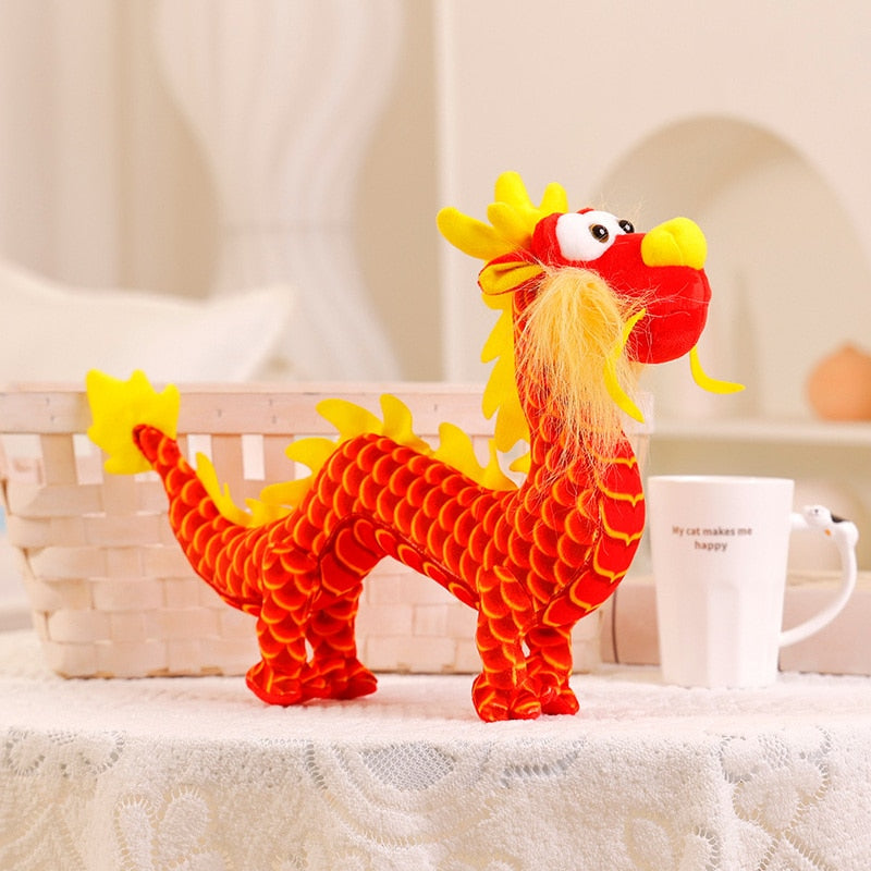 Soo The Chinese Dragon Plushie 15" Red Stuffed Animals Plushie Depot
