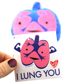 I Heart Guts - Lungs Plush - I Lung You Plushie Depot
