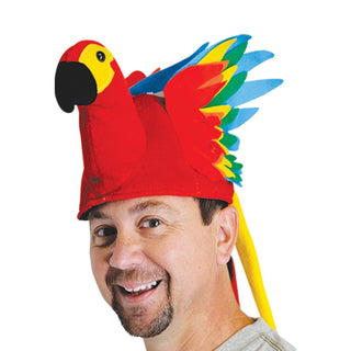 Luau Party Plush Parrot Hat | Plushie Depot