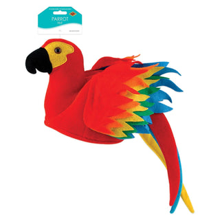 Luau Party Plush Parrot Hat