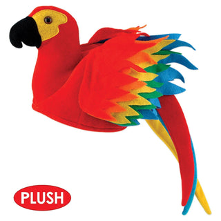 Luau Party Plush Parrot Hat | Plushie Depot