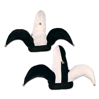 Plush Black & White Jester Hats | Plushie Depot