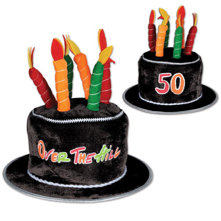 Plush 50 Over The Hill Birthday Cake Hat