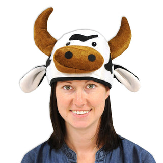 Plush Cow Head-Hat