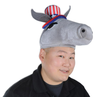 Plush Patriotic Donkey Hat