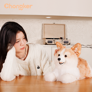 2.2lbs Corgi Dog Plush – Handmade Realistic Weighted for Dog Lovers & Kids