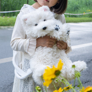 Westie Dog Backpack – Plush Bag for Girls & Puppy Lovers