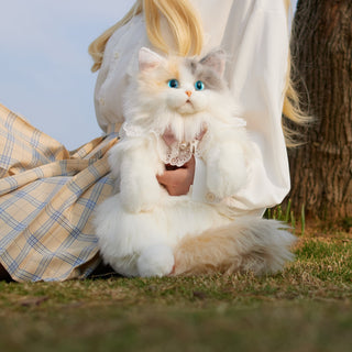 Fairy Light Calico Cat Backpack –Handmade Glowing Plush Gift