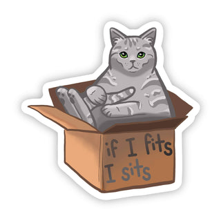 "If I Fits I Sits" Sticker Sticker - Plushie Depot