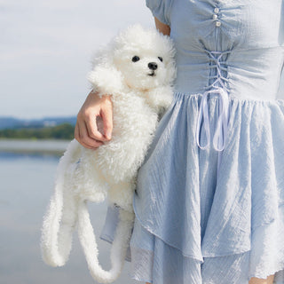 Poodle Dog Backpack – Plush Puppy Bag for Daily Use