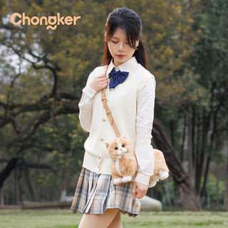 Ginger Cat Bag – Plush Shoulder Bag for Cat Lovers